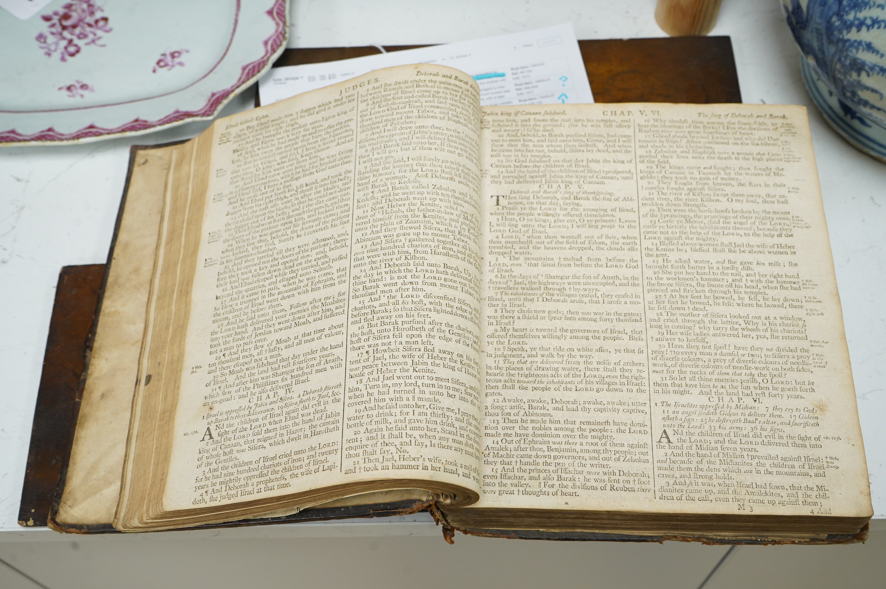 A King James Bible, one volume, printed 1795 by Mark and Charles Kerr, Edinburgh